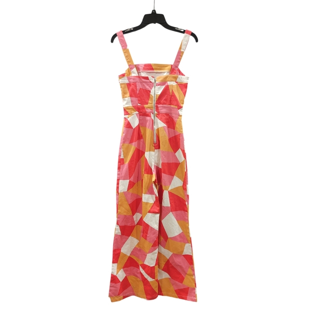 Flying Tomato Stating The Obvious Twill Pink Orange Wide Leg Jumpsuit Size Small - Picture 7 of 14